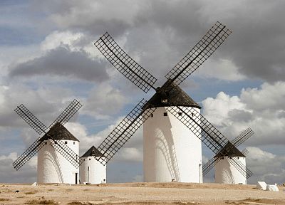 landscapes, windmills - desktop wallpaper