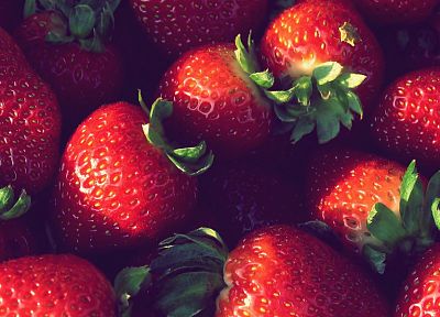 close-up, nature, summer, strawberries - desktop wallpaper