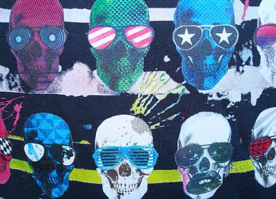 skulls, glasses, weird - desktop wallpaper