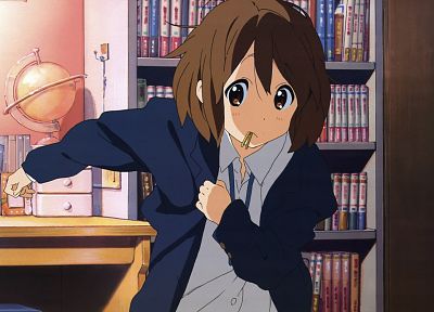 K-ON!, school uniforms, Hirasawa Yui, anime girls - desktop wallpaper