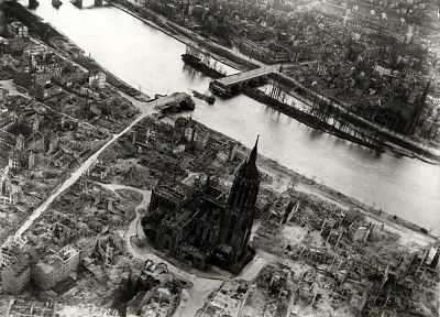 destroyed, World War II, Frankfurt - related desktop wallpaper