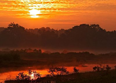 sunrise, landscapes, nature - duplicate desktop wallpaper