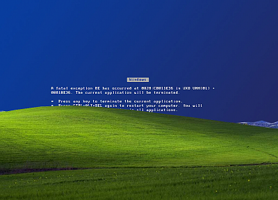 Windows XP, error, Microsoft Windows, Blue Screen of Death - random desktop wallpaper