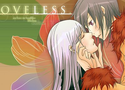 yaoi, Loveless, anime, anime boys, Ritsuka Aoyagi, Soubi Agatsuma, white hair, shounen-ai - desktop wallpaper