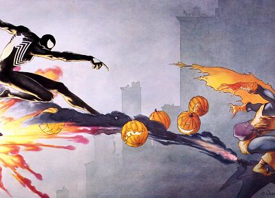 Venom, Spider-Man, goblins, Marvel Comics - desktop wallpaper