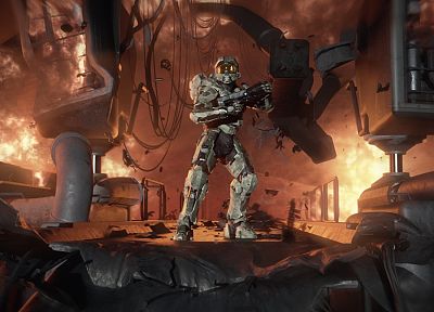 video games, Master Chief, artwork, Halo 4 - related desktop wallpaper