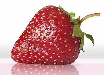 fruits, food, strawberries, white background - random desktop wallpaper