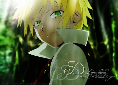 blondes, green eyes, Pandora Hearts, anime boys, Oz Vessalius - duplicate desktop wallpaper
