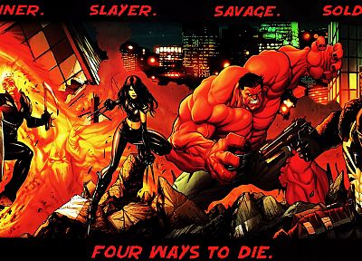 Hulk (comic character), Venom, Ghost Rider, Marvel Comics, Red Hulk, X-23 - random desktop wallpaper