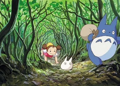 Hayao Miyazaki, My Neighbour Totoro, Studio Ghibli - duplicate desktop wallpaper