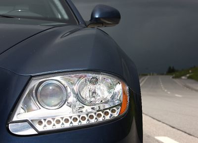 close-up, lights, cars, Maserati, vehicles, Maserati Quattroporte, front view - related desktop wallpaper
