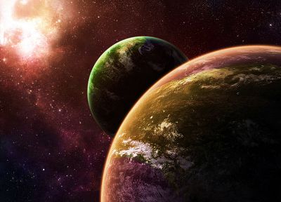 outer space, planets - random desktop wallpaper