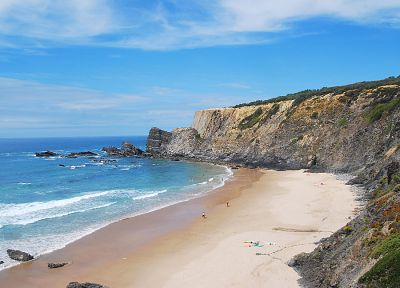 ocean, landscapes, waves, rocks, Portugal, sea, beaches - random desktop wallpaper