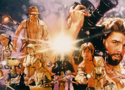 Star Wars, THX 1138, Indiana Jones, Darth Vader, Luke Skywalker, Harrison Ford, George Lucas, crossovers - desktop wallpaper