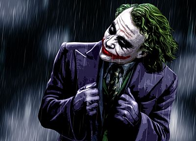 rain, The Joker - random desktop wallpaper