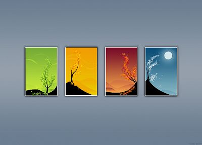 abstract, winter, autumn, seasons, summer, spring - desktop wallpaper