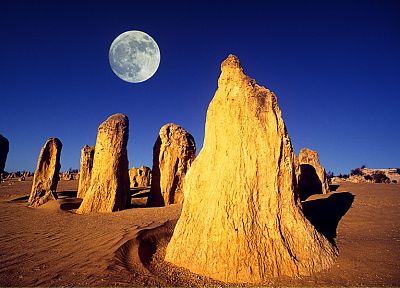 deserts, Moon, rocks, Australia - desktop wallpaper