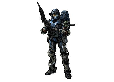 futuristic, Halo, armor, artwork - related desktop wallpaper