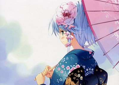 umbrellas, Japanese clothes, Soshite Ashita no Sekai yori, Mizumori Minami - related desktop wallpaper