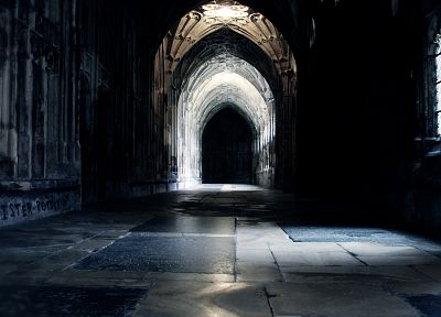 Harry Potter, hallway, cathedrals, Hogwarts - desktop wallpaper