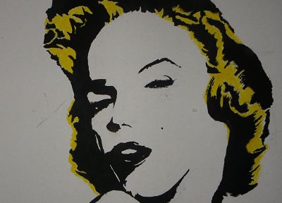stencil, Marilyn Monroe - random desktop wallpaper