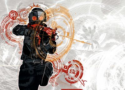 police, cyberpunk - desktop wallpaper
