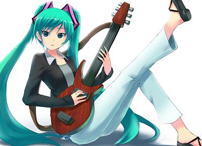 Vocaloid, Hatsune Miku, guitars, anime girls - random desktop wallpaper