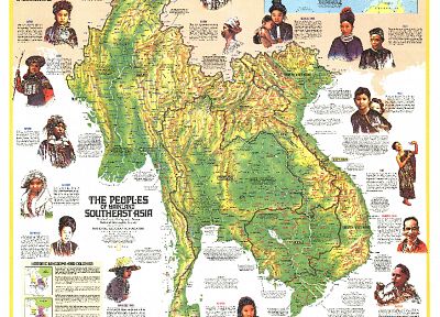 maps, Asia, infographics - desktop wallpaper