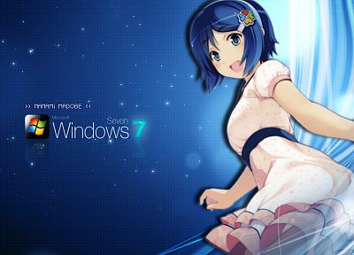 Windows 7, Madobe Nanami, Microsoft Windows, OS-tan - random desktop wallpaper