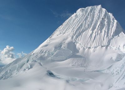 mountains, clouds, snow, skyscapes - desktop wallpaper