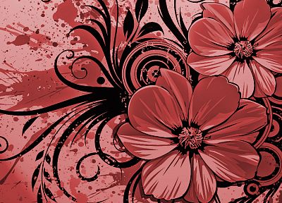 abstract, flowers - duplicate desktop wallpaper