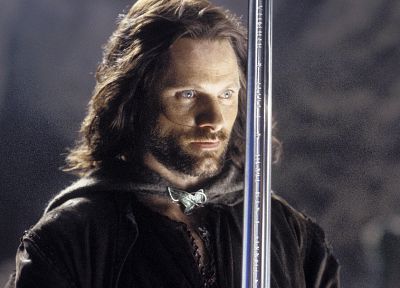 The Lord of the Rings, Aragorn, Viggo Mortensen, swords, The Return of the King - duplicate desktop wallpaper