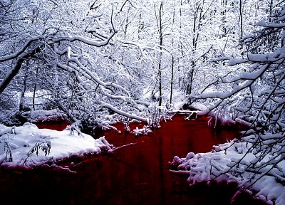snow, blood, lakes - random desktop wallpaper