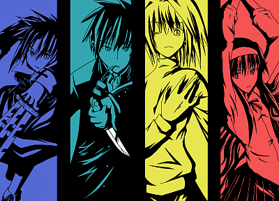 Tsukihime, school uniforms, Arcueid Brunestud, Type-Moon, Ciel (Tsukihime), Tohno Shiki, Tohno Akiha - desktop wallpaper