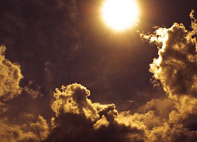 clouds, Sun - desktop wallpaper