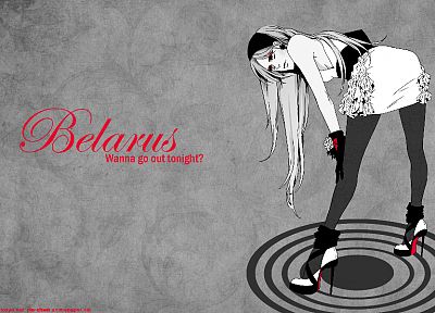 dress, high heels, anime, Axis Powers Hetalia, Belarus, anime girls - desktop wallpaper