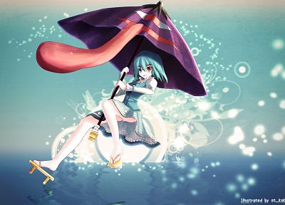 video games, Touhou, umbrellas, Tatara Kogasa - random desktop wallpaper