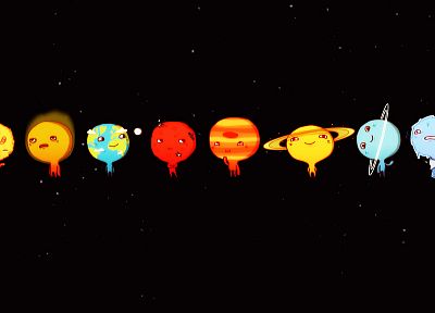 minimalistic, Solar System, planets, little, simple background - random desktop wallpaper
