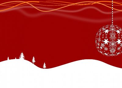 red, Christmas, ornaments - random desktop wallpaper