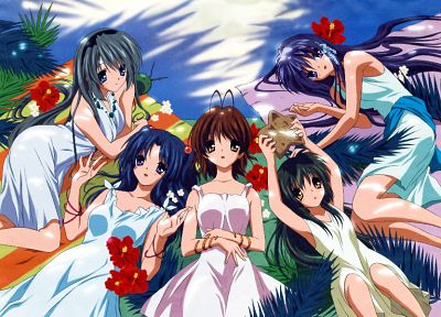 Ichinose Kotomi, Clannad, Sakagami Tomoyo, Ibuki Fuko, Furukawa Nagisa, Fujibayashi Kyou - random desktop wallpaper
