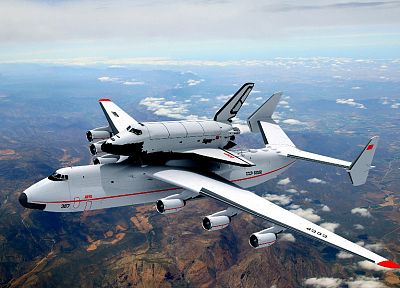 aircraft, Soviet, Space Shuttle, vehicles, Antonov An-225, Buran shuttle - desktop wallpaper