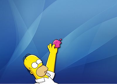 Apple Inc., Mac, Homer Simpson, donuts, The Simpsons - random desktop wallpaper