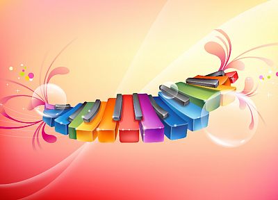piano, spectrum, keys - related desktop wallpaper