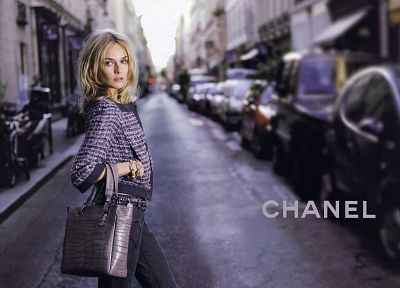 women, actress, models, fashion, Diane Kruger, purses, Chanel - random desktop wallpaper