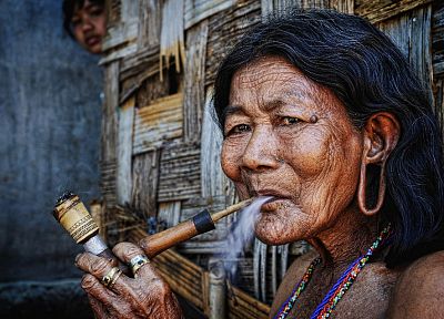 pipes, smoking pipe, portraits, Ly Hoang Long - random desktop wallpaper
