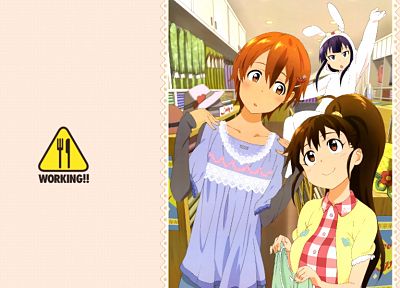 Working!! (Anime), Taneshima Popura, anime girls, Inami Mahiru - related desktop wallpaper
