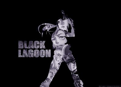 Black Lagoon, Revy, simple background - related desktop wallpaper
