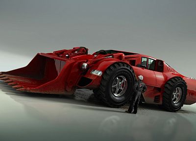 cars, vehicles, 3D renders, red cars, renders - random desktop wallpaper