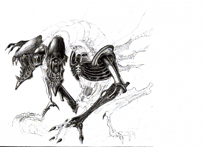 monsters, sketches, alien life forms, pencils - desktop wallpaper