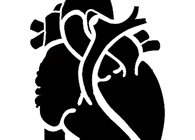 black and white, shapes, hearts - duplicate desktop wallpaper